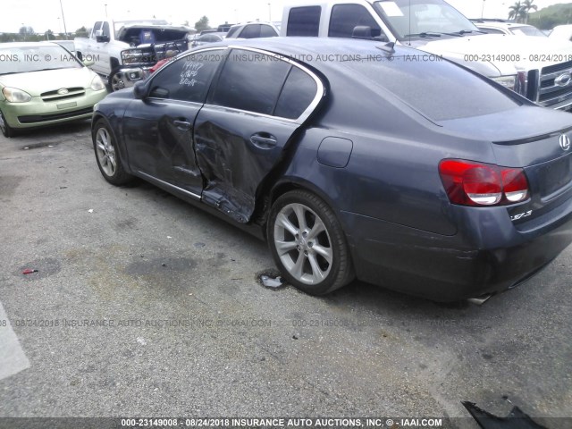 JTHBE96S570012161 - 2007 LEXUS GS 350 GRAY photo 6