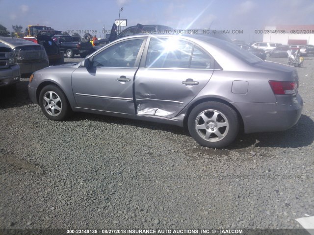 KMHEU46C46A081439 - 2006 HYUNDAI SONATA GLS/LX GRAY photo 3