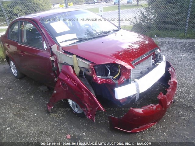 KL1TD56608B085441 - 2008 CHEVROLET AVEO LS RED photo 1