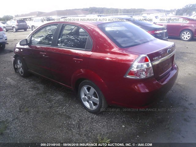 KL1TD56608B085441 - 2008 CHEVROLET AVEO LS RED photo 3