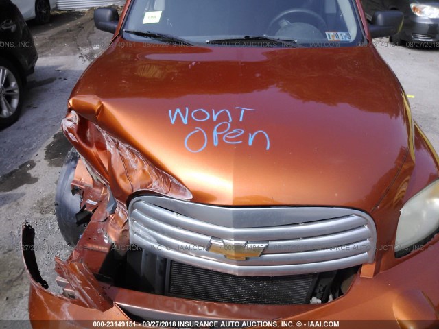 3GNDA13D58S613035 - 2008 CHEVROLET HHR LS ORANGE photo 10