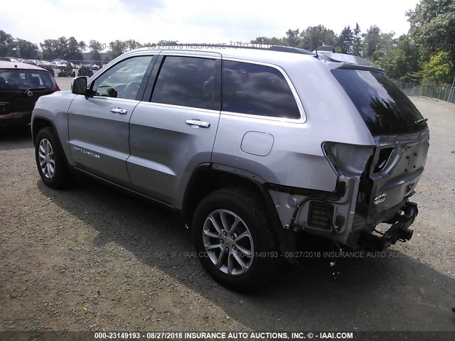 1C4RJFBG3FC820520 - 2015 JEEP GRAND CHEROKEE LIMITED GRAY photo 3