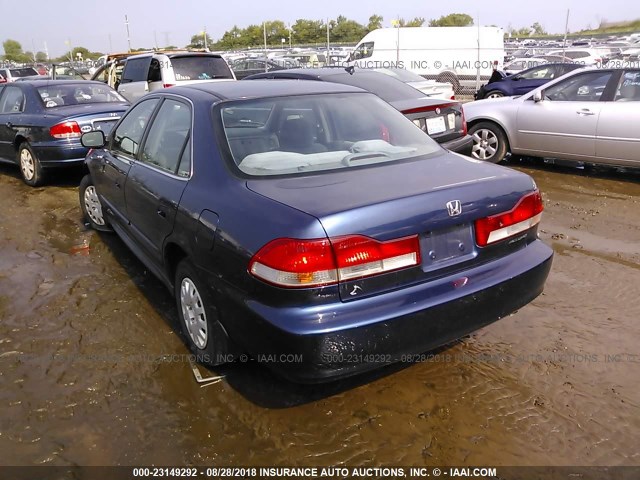 1HGCF866X2A176414 - 2002 HONDA ACCORD VALUE BLUE photo 3