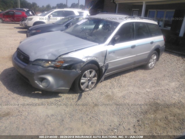 4S4BP61C857367433 - 2005 SUBARU LEGACY OUTBACK 2.5I SILVER photo 2