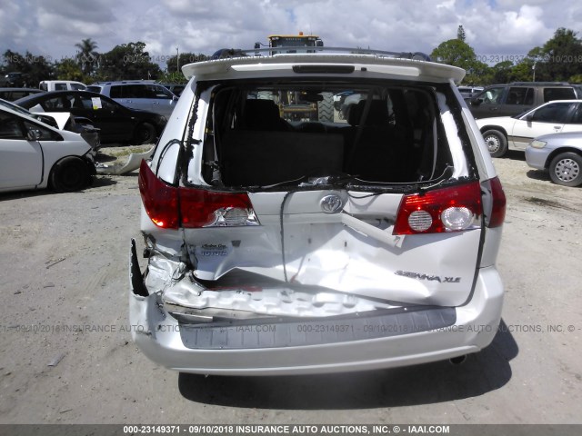 5TDZA22C46S457990 - 2006 TOYOTA SIENNA XLE/XLE LIMITED WHITE photo 6