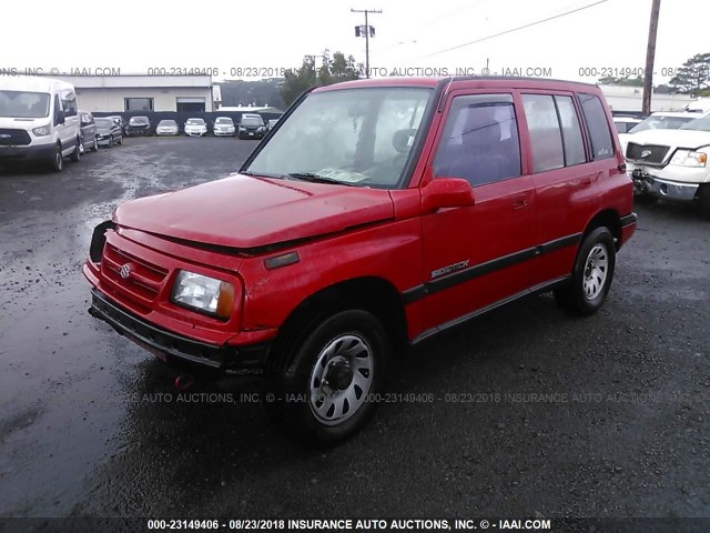 2S3TD03VXT6406695 - 1996 SUZUKI SIDEKICK JX RED photo 2