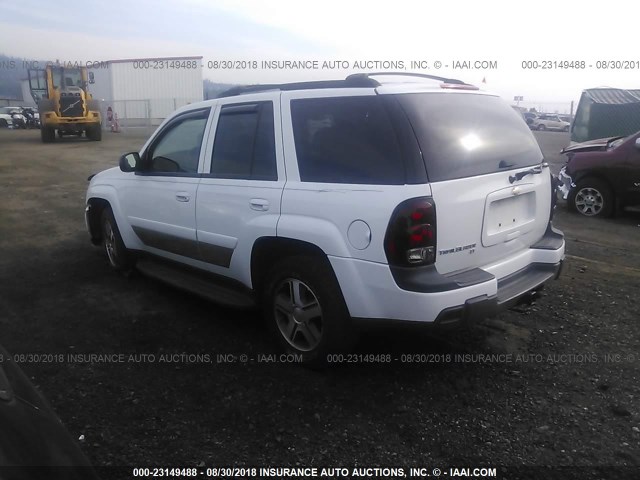 1GNDT13S952388327 - 2005 CHEVROLET TRAILBLAZER LS/LT WHITE photo 3