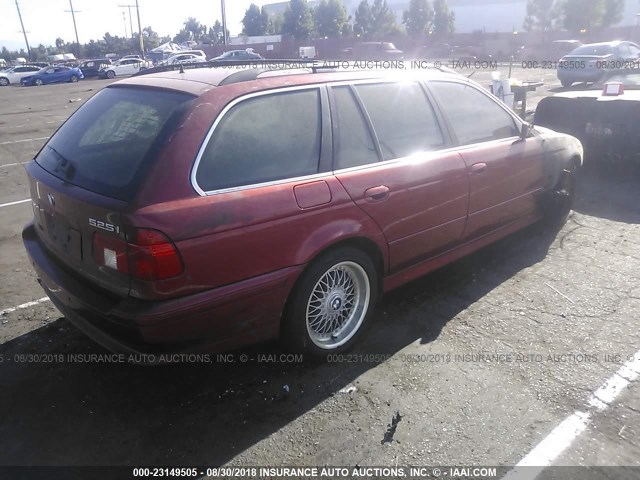 WBADS43421GD84762 - 2001 BMW 525 IT AUTOMATIC BURGUNDY photo 4