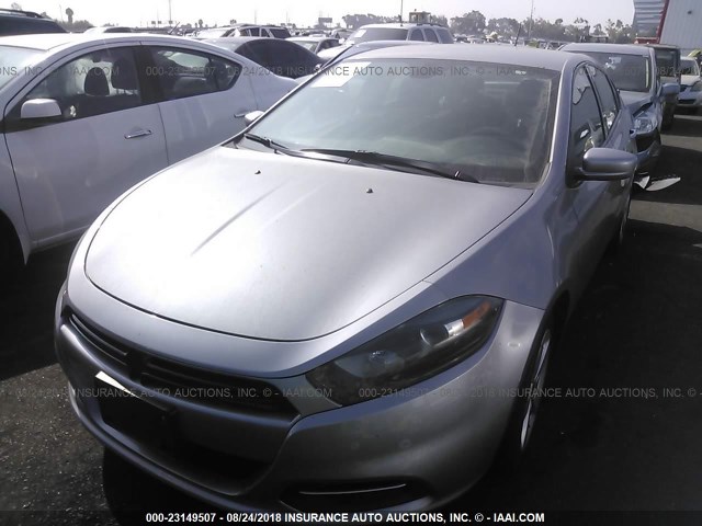 1C3CDFBB7GD635436 - 2016 DODGE DART SXT SILVER photo 2