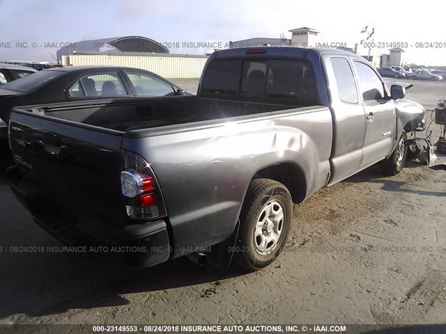5TETX4CN3AZ732342 - 2010 TOYOTA TACOMA ACCESS CAB Сұр фото 4