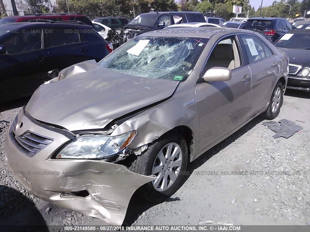 4T1BB46K99U069905 - 2009 TOYOTA CAMRY HYBRID BROWN photo 2