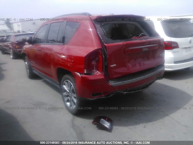 1C4NJCBA1HD186386 - 2017 JEEP COMPASS SPORT RED photo 3