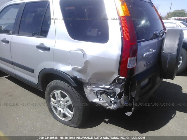 JHLRD788X3C031342 - 2003 HONDA CR-V EX SILVER photo 6