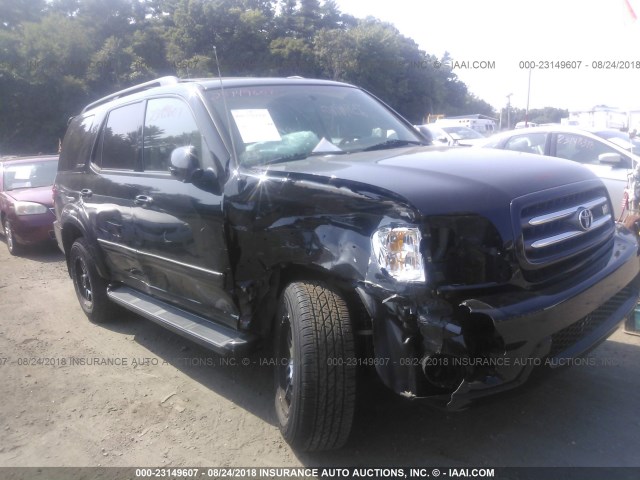 5TDBT48A04S220696 - 2004 TOYOTA SEQUOIA LIMITED BLACK photo 6