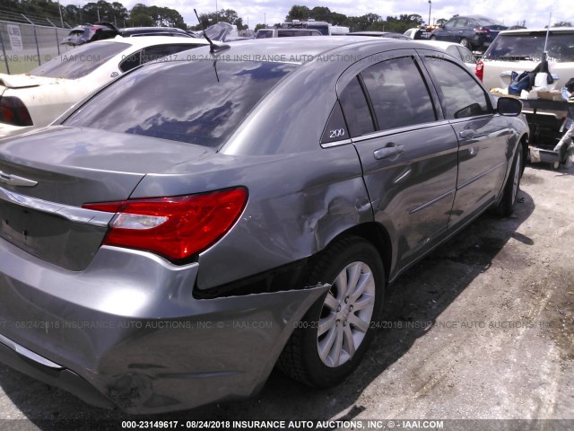 1C3CCBBBXDN557414 - 2013 CHRYSLER 200 TOURING GRAY photo 4