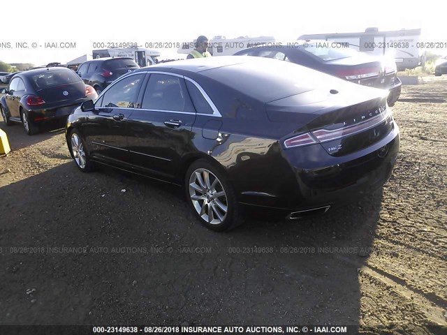 3LN6L2G99DR827112 - 2013 LINCOLN MKZ BLACK photo 3