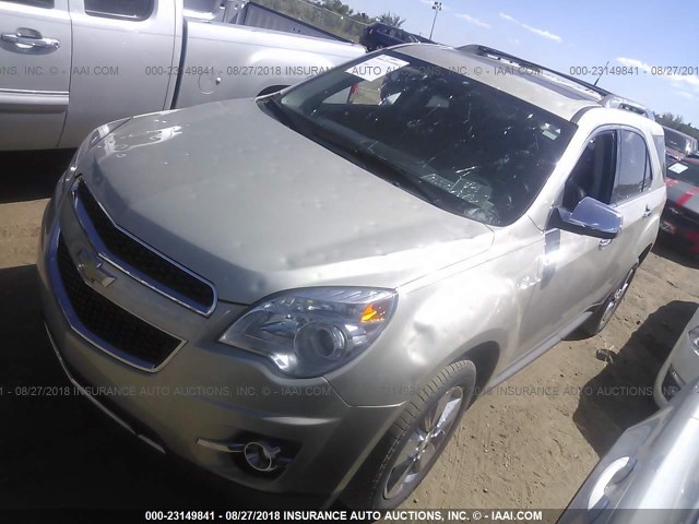 1GNALFEK0DZ117868 - 2013 CHEVROLET EQUINOX LTZ GOLD photo 2