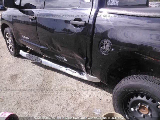 5TFEM5F17DX066131 - 2013 TOYOTA TUNDRA CREWMAX SR5 BLACK photo 6