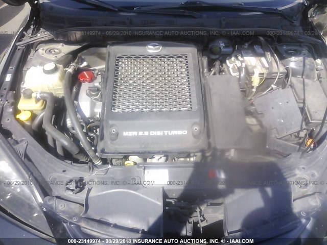 JM1BK34M281815792 - 2008 MAZDA SPEED 3 BLACK photo 10