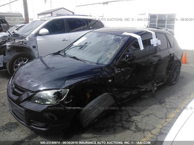JM1BK34M281815792 - 2008 MAZDA SPEED 3 BLACK photo 2