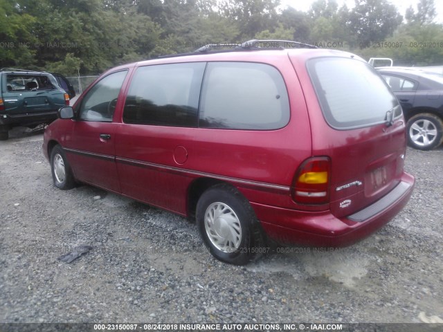 2FMDA5146TBC24627 - 1996 FORD WINDSTAR WAGON RED photo 3