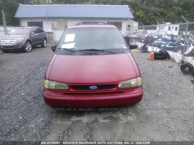 2FMDA5146TBC24627 - 1996 FORD WINDSTAR WAGON RED photo 6