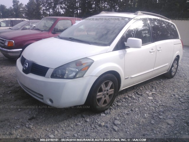 5N1BV28U76N109494 - 2006 NISSAN QUEST S/SE/SL WHITE photo 2