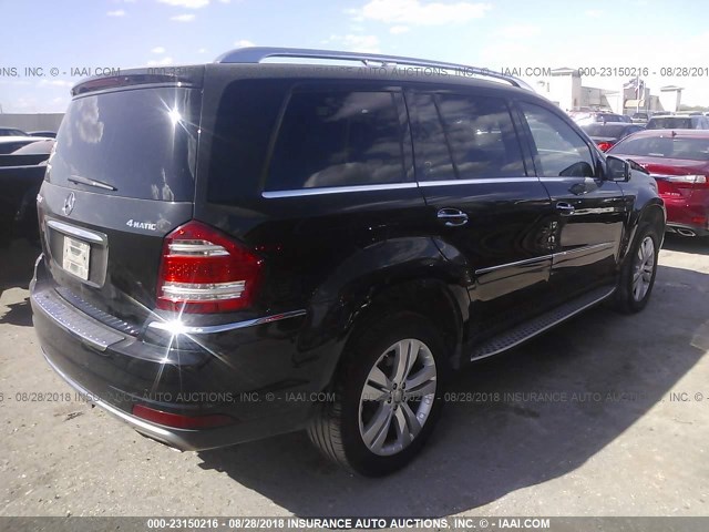 4JGBF7BE8BA652799 - 2011 MERCEDES-BENZ GL 450 4MATIC BLACK photo 4