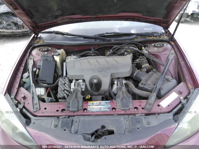 2G2WP552561189856 - 2006 PONTIAC GRAND PRIX Червоний фото 10