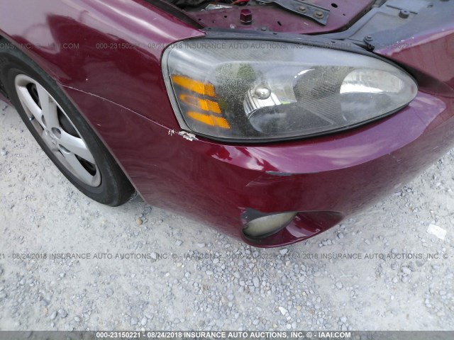 2G2WP552561189856 - 2006 PONTIAC GRAND PRIX Червоний фото 6