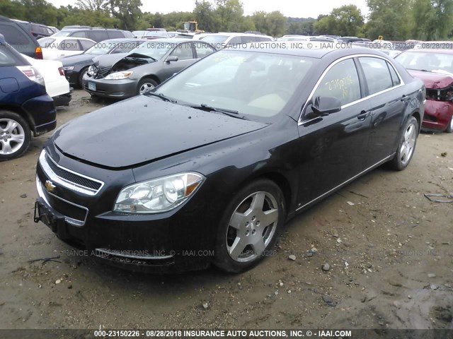 1G1ZJ57769F209945 - 2009 CHEVROLET MALIBU 2LT BLACK photo 2