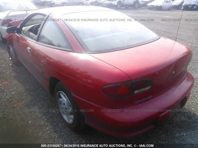 1G1JC1245VM136120 - 1997 CHEVROLET CAVALIER RS RED photo 3