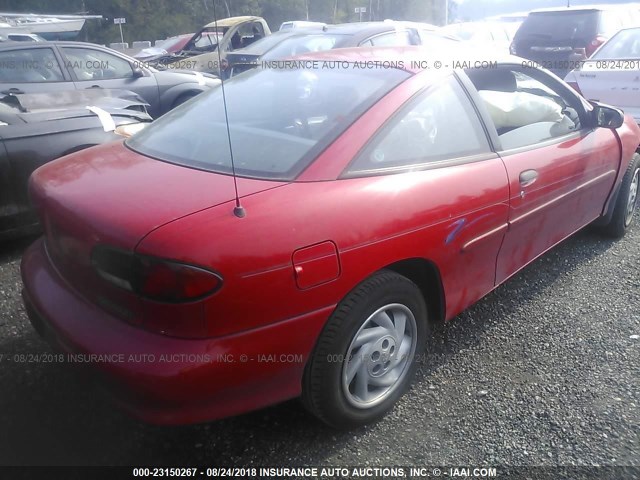 1G1JC1245VM136120 - 1997 CHEVROLET CAVALIER RS RED photo 4