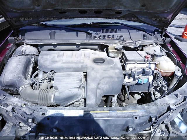 1G8AJ55FX6Z139031 - 2006 SATURN ION LEVEL 2 MAROON photo 10