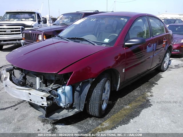 1G8AJ55FX6Z139031 - 2006 SATURN ION LEVEL 2 MAROON photo 2