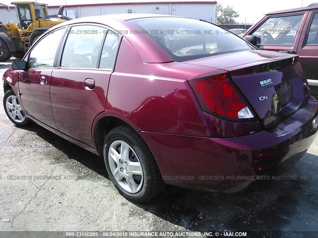 1G8AJ55FX6Z139031 - 2006 SATURN ION LEVEL 2 MAROON photo 3
