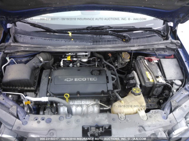 1G1JA5SH5C4208821 - 2012 CHEVROLET SONIC LS BLUE photo 10