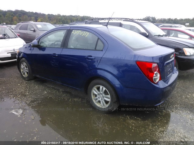 1G1JA5SH5C4208821 - 2012 CHEVROLET SONIC LS BLUE photo 3
