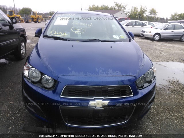 1G1JA5SH5C4208821 - 2012 CHEVROLET SONIC LS BLUE photo 6