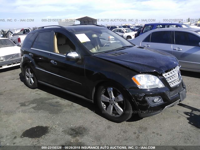 4JGBB8GB5AA539312 - 2010 MERCEDES-BENZ ML 350 4MATIC BLACK photo 1