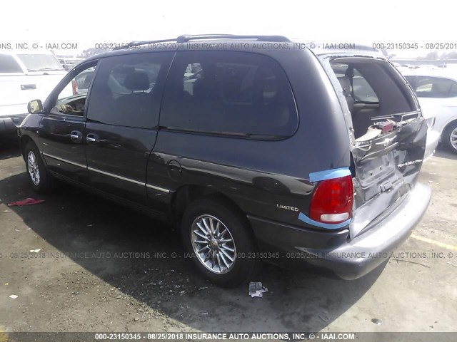 1C4GP64L2YB613156 - 2000 CHRYSLER TOWN & COUNTRY LIMITED BLACK photo 3