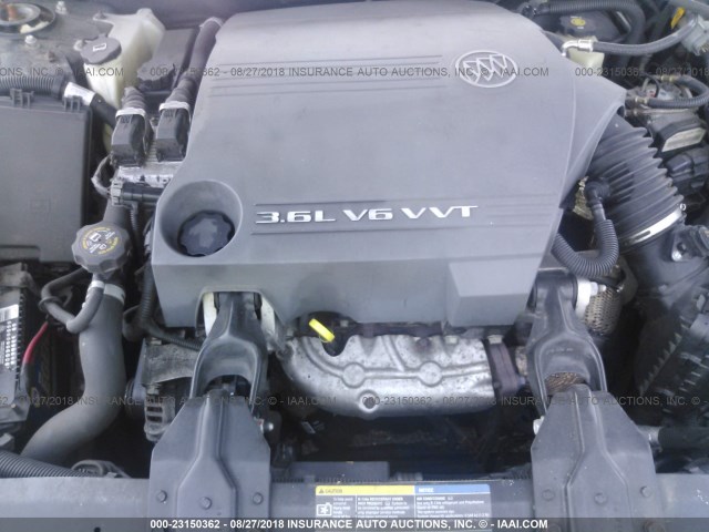 2G4WE567751262179 - 2005 BUICK LACROSSE CXS BLACK photo 10