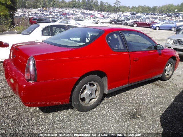 2G1WW12E159259738 - 2005 CHEVROLET MONTE CARLO LS 红色 照片 4