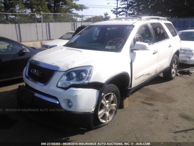 1GKEV23797J125020 - 2007 GMC ACADIA SLT-1 Weiß Foto 2