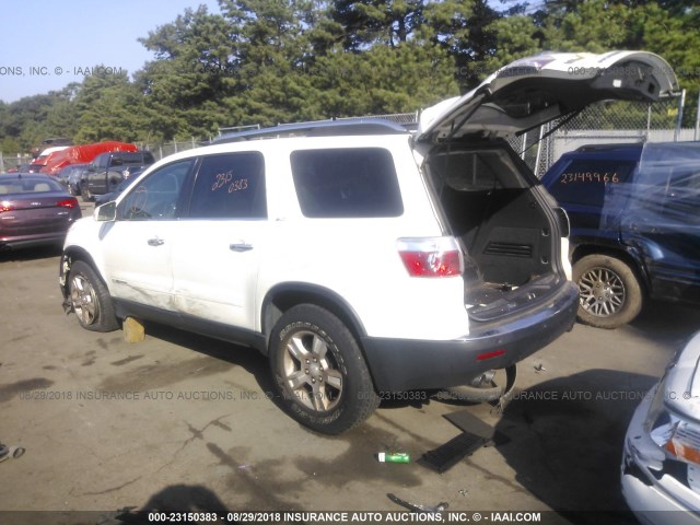 1GKEV23797J125020 - 2007 GMC ACADIA SLT-1 WHITE photo 3