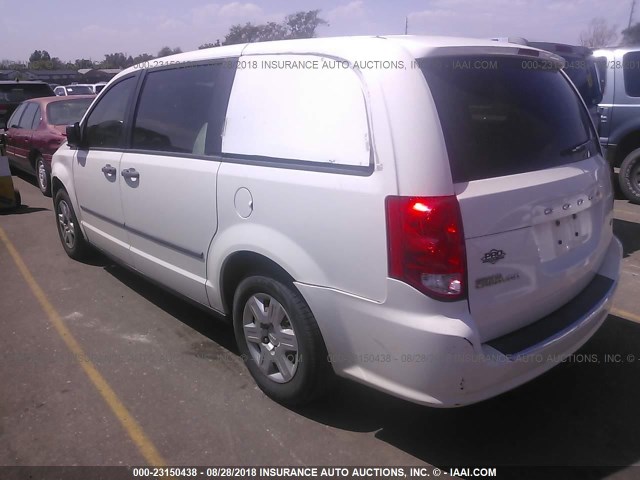 2D4JN1AG4BR644331 - 2011 DODGE GRAND CARAVAN C/V WHITE photo 3