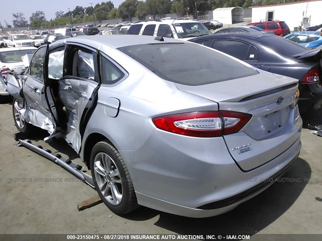 3FA6P0SU8GR320785 - 2016 FORD FUSION TITANIUM PHEV SILVER photo 3