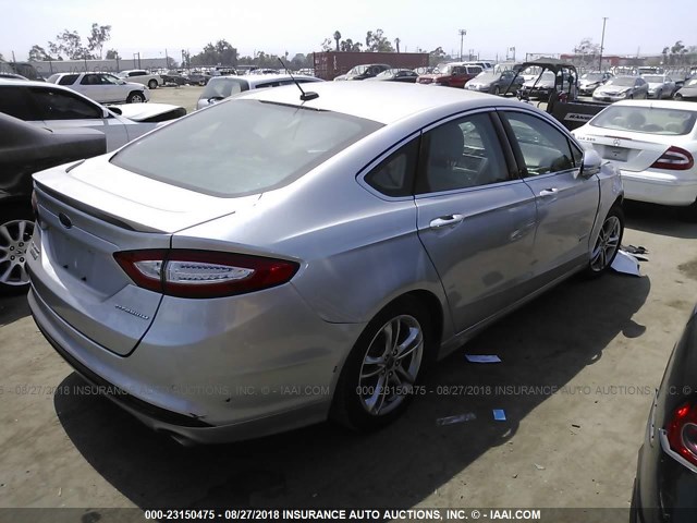 3FA6P0SU8GR320785 - 2016 FORD FUSION TITANIUM PHEV SILVER photo 4