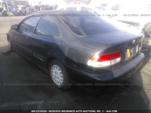 1HGEJ7120TL002136 - 1996 HONDA CIVIC HX BLACK photo 3