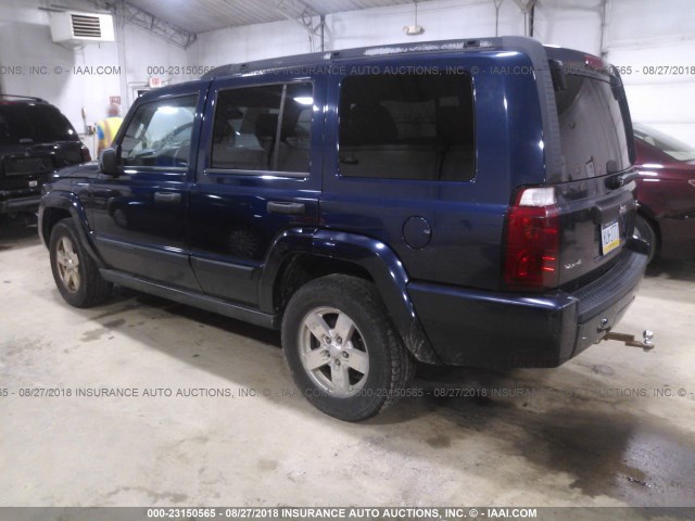 1J8HG48K76C238973 - 2006 JEEP COMMANDER Dark Blue photo 3